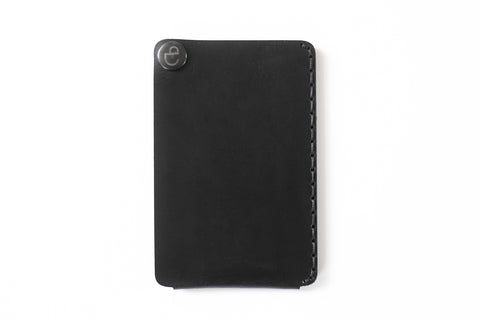 CS1 SNAP Minimmalist black buttero leather wallet - Personalization