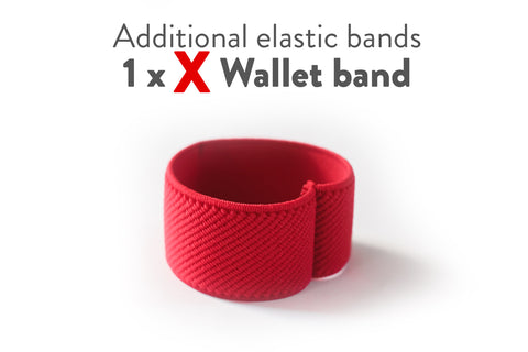 X Wallet  additional elastic band - wood, metal, carbon fiber