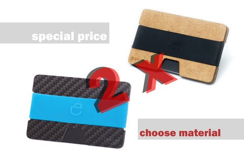 Two N wallets: carbon & wood