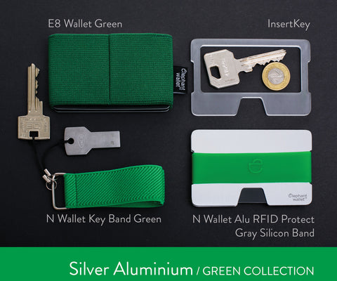 Silver Aluminium / Green Collection